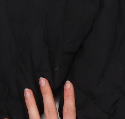 Firetrap Womens Black Quilted Mid-Length Jacket Size 14