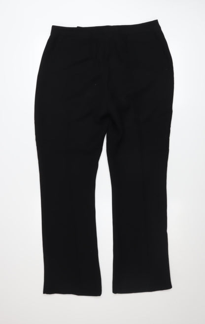 Dorothy Perkins Womens Black Straight Leg Trousers Size 14 Polyester Workwear