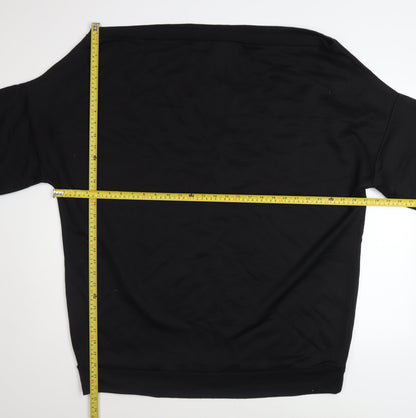 Boohoo Women Black UK 24 Long Sleeve Pullover Sweatshirt