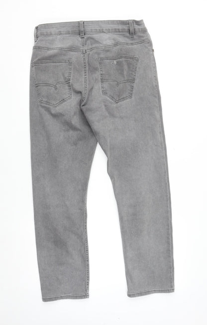 Mens UK Size M NEXT Regular Fit Straight Grey Jeans