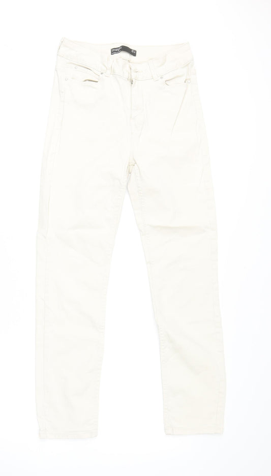 Womens UK Size 8 Dunnes Stores Regular Fit Straight Beige Jeans