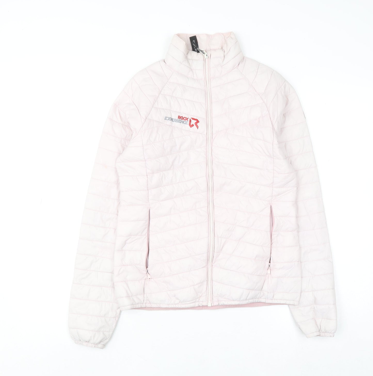 Womens UK Size S Rock Experience Pink Puffer Jacket