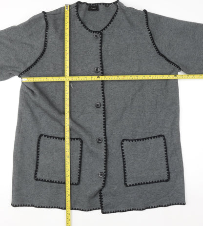 Womens UK Size 2XL Cyrus Grey Cardigan Jumper