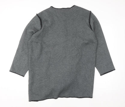Womens UK Size 2XL Cyrus Grey Cardigan Jumper