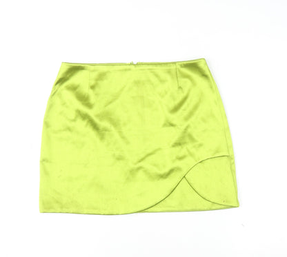 Womens UK Size 12 River Island Wrap Satin Skirt