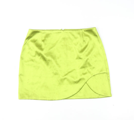 Womens UK Size 12 River Island Wrap Satin Skirt