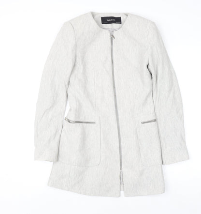 Womens UK Size S Zara Basic Grey Basic Jacket