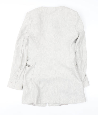 Womens UK Size S Zara Basic Grey Basic Jacket