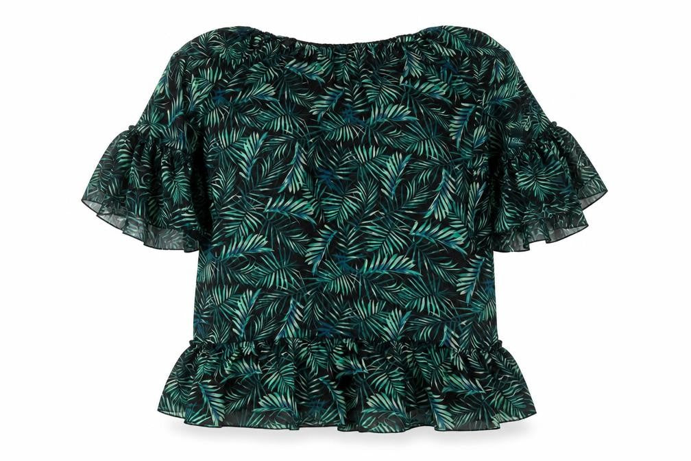 Womens UK Size XL Calliope Green Tunic Blouse