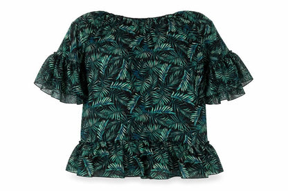Womens UK Size XL Calliope Green Tunic Blouse