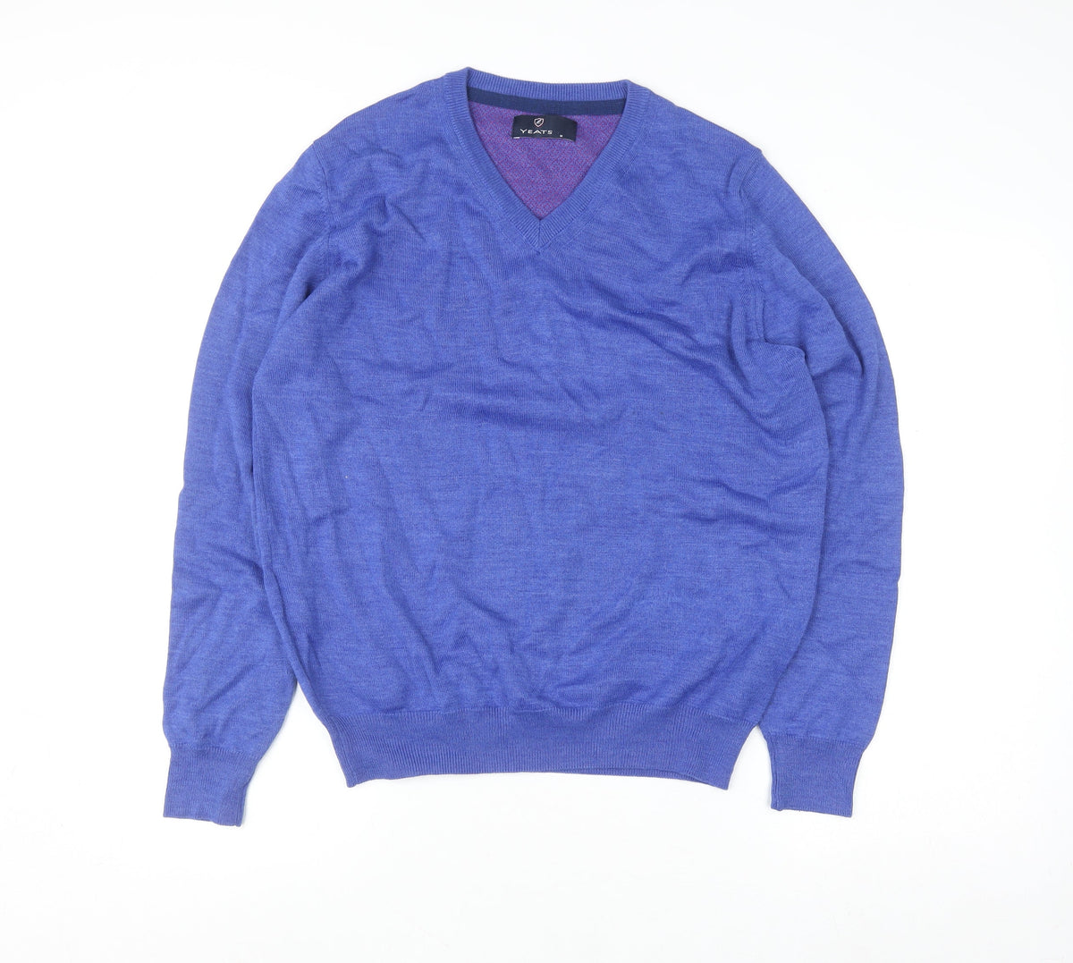 Mens UK Size M Yeats Blue Pullover Jumper