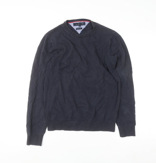 Mens UK Size S Tommy Hilfiger Blue Pullover Jumper