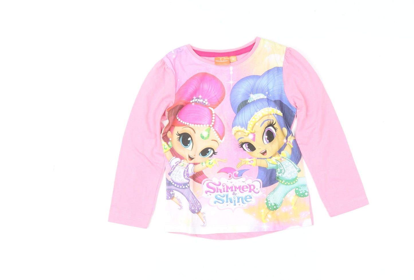Girls UK Size 5 Years Nickelodeon Pink Pullover T-Shirt