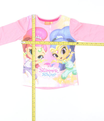 Girls UK Size 5 Years Nickelodeon Pink Pullover T-Shirt