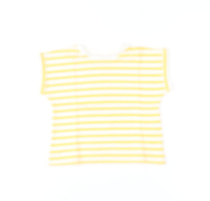 Girls UK Size 2XS Zara Yellow Basic T-Shirt