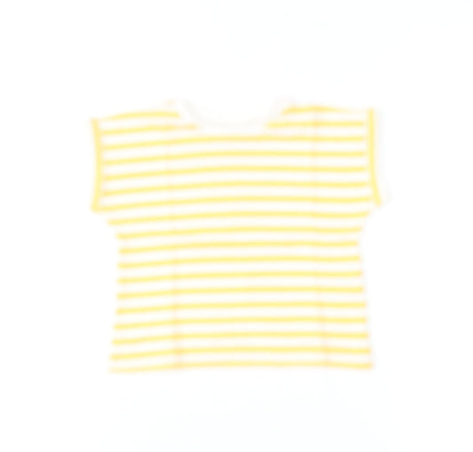 Girls UK Size 2XS Zara Yellow Basic T-Shirt