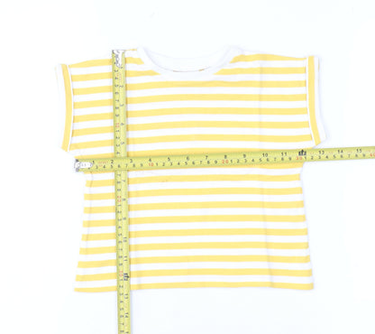 Girls UK Size 2XS Zara Yellow Basic T-Shirt