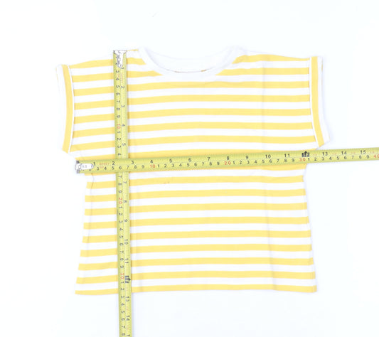 Girls UK Size 2XS Zara Yellow Basic T-Shirt