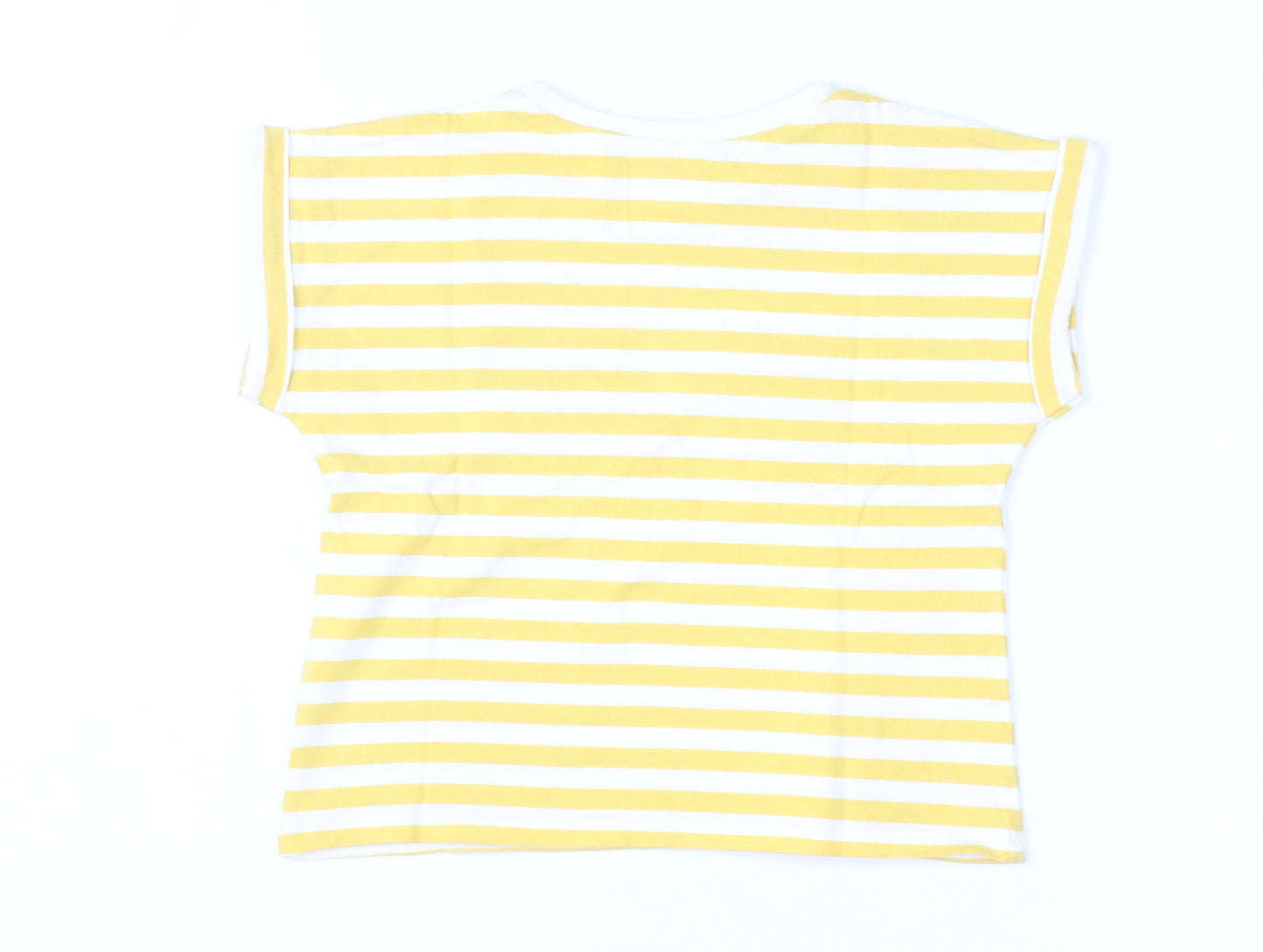 Girls UK Size 2XS Zara Yellow Basic T-Shirt
