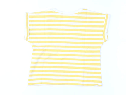 Girls UK Size 2XS Zara Yellow Basic T-Shirt