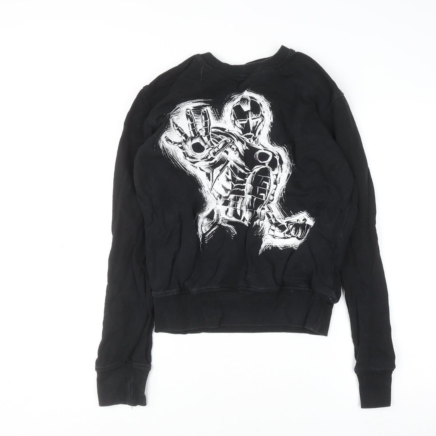 Mens UK Size S Marvel Comics Black Pullover Sweatshirt