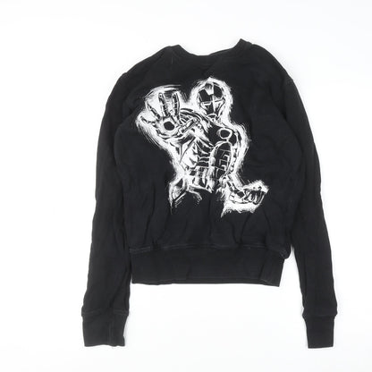 Mens UK Size S Marvel Comics Black Pullover Sweatshirt