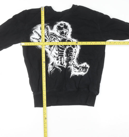 Mens UK Size S Marvel Comics Black Pullover Sweatshirt