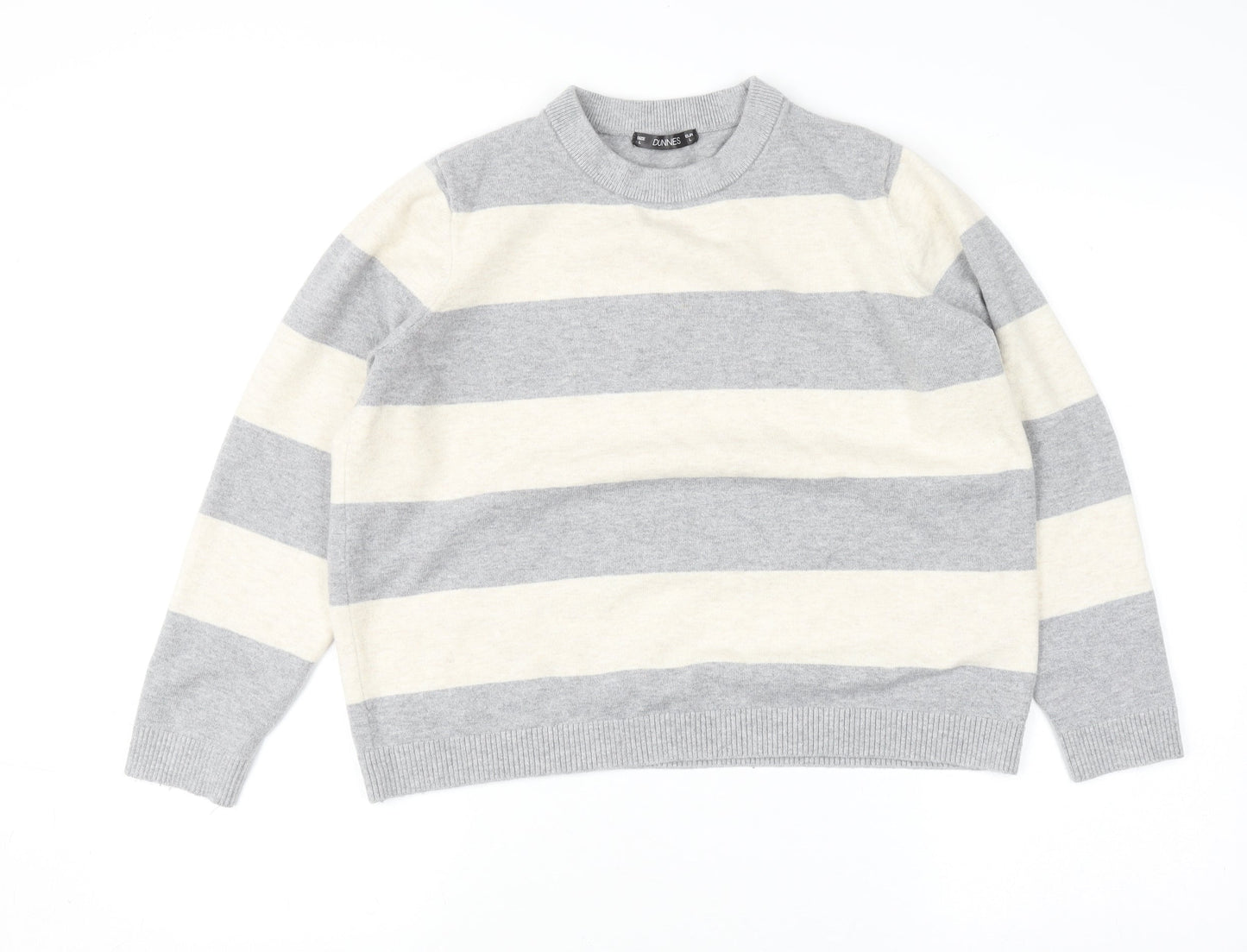 Womens UK Size L Dunnes Grey Pullover Jumper