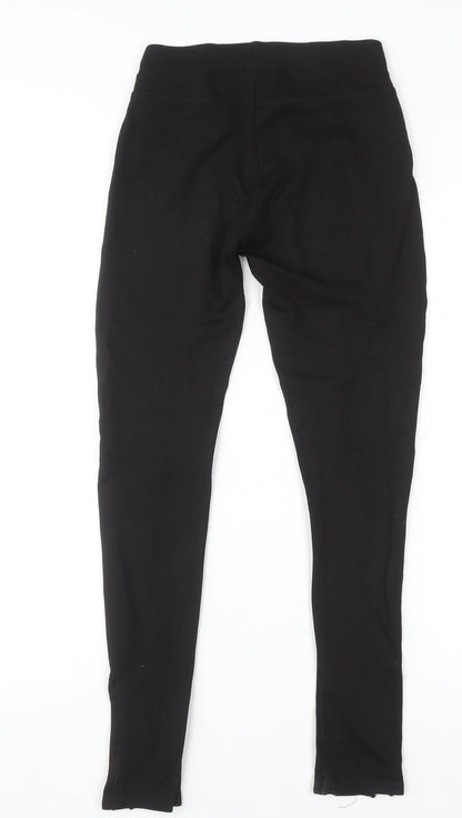 Womens UK Size S Pull & Bear Slim Fit Jegging Black Trousers