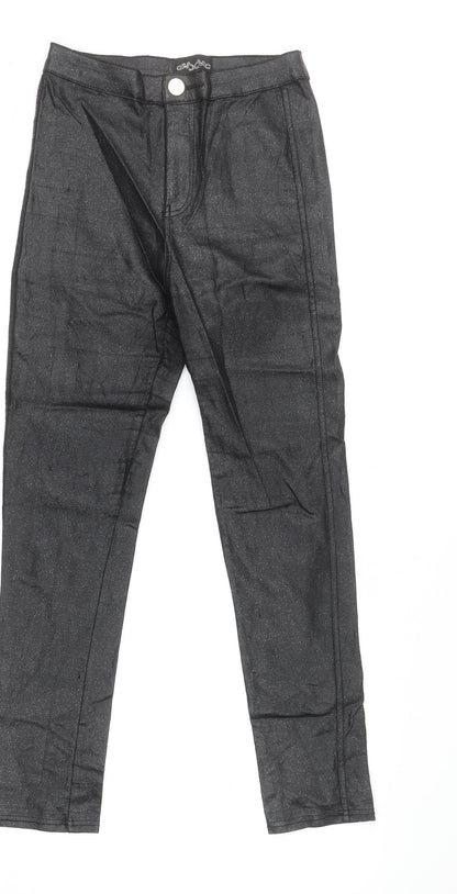 Womens UK Size 10 Denim Club Slim Fit Jegging Black Trousers