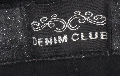 Womens UK Size 10 Denim Club Slim Fit Jegging Black Trousers