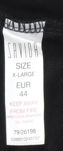 Womens UK Size 16 Savida Black Pullover Jumper