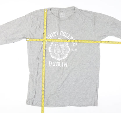 Trinity College Dublin Men's Grey Long Sleeve 2XL Graphic Top