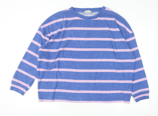 Womens UK Size L F&F Blue Pullover Jumper