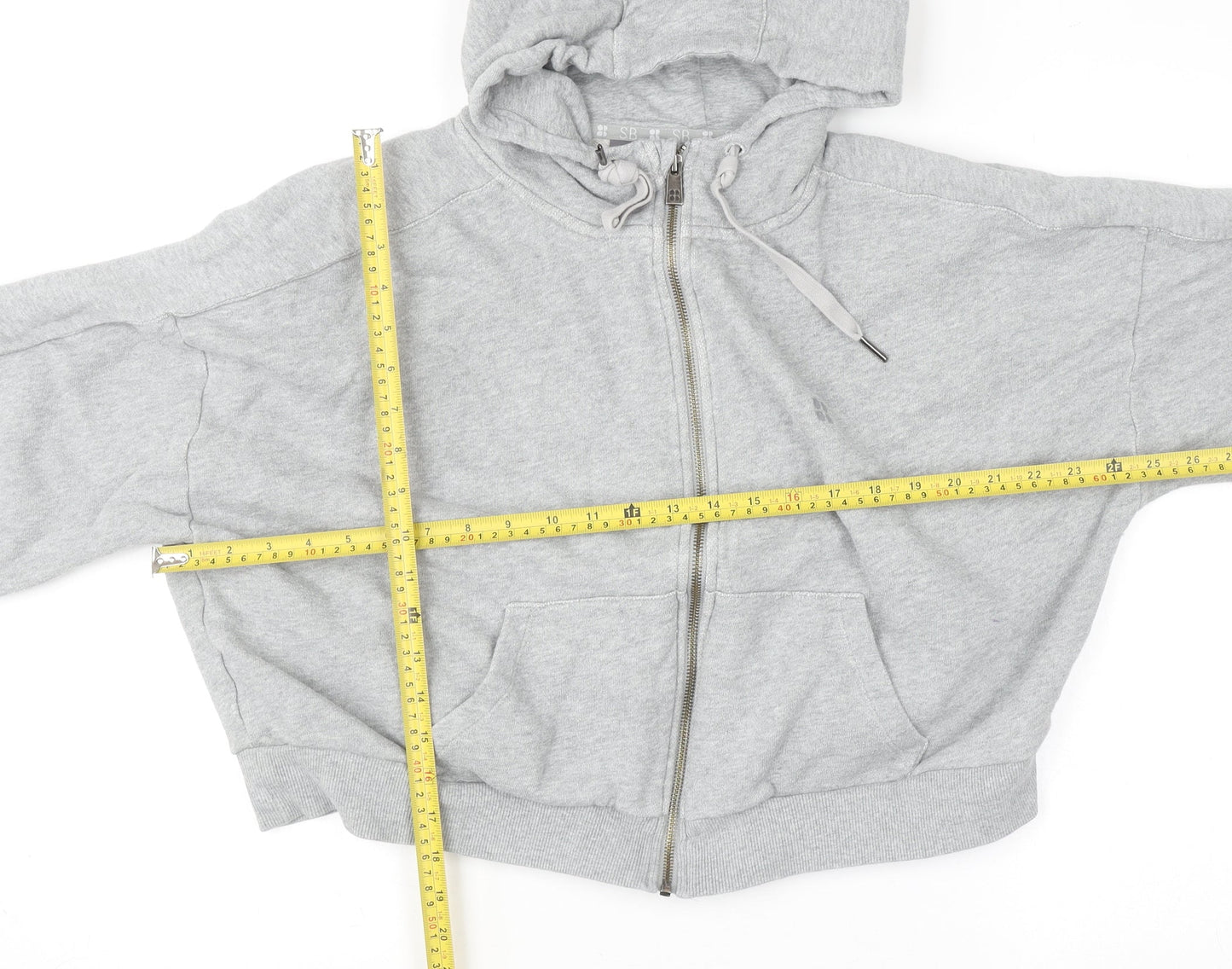 Womens UK Size L Sweaty Betty Grey Full Zip Hoodie