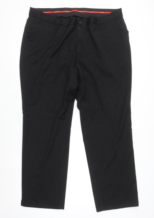 Mens UK Size XL Dwyers & Co Regular Fit Dress Pants Black Trousers