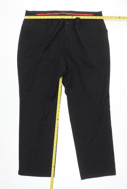 Mens UK Size XL Dwyers & Co Regular Fit Dress Pants Black Trousers