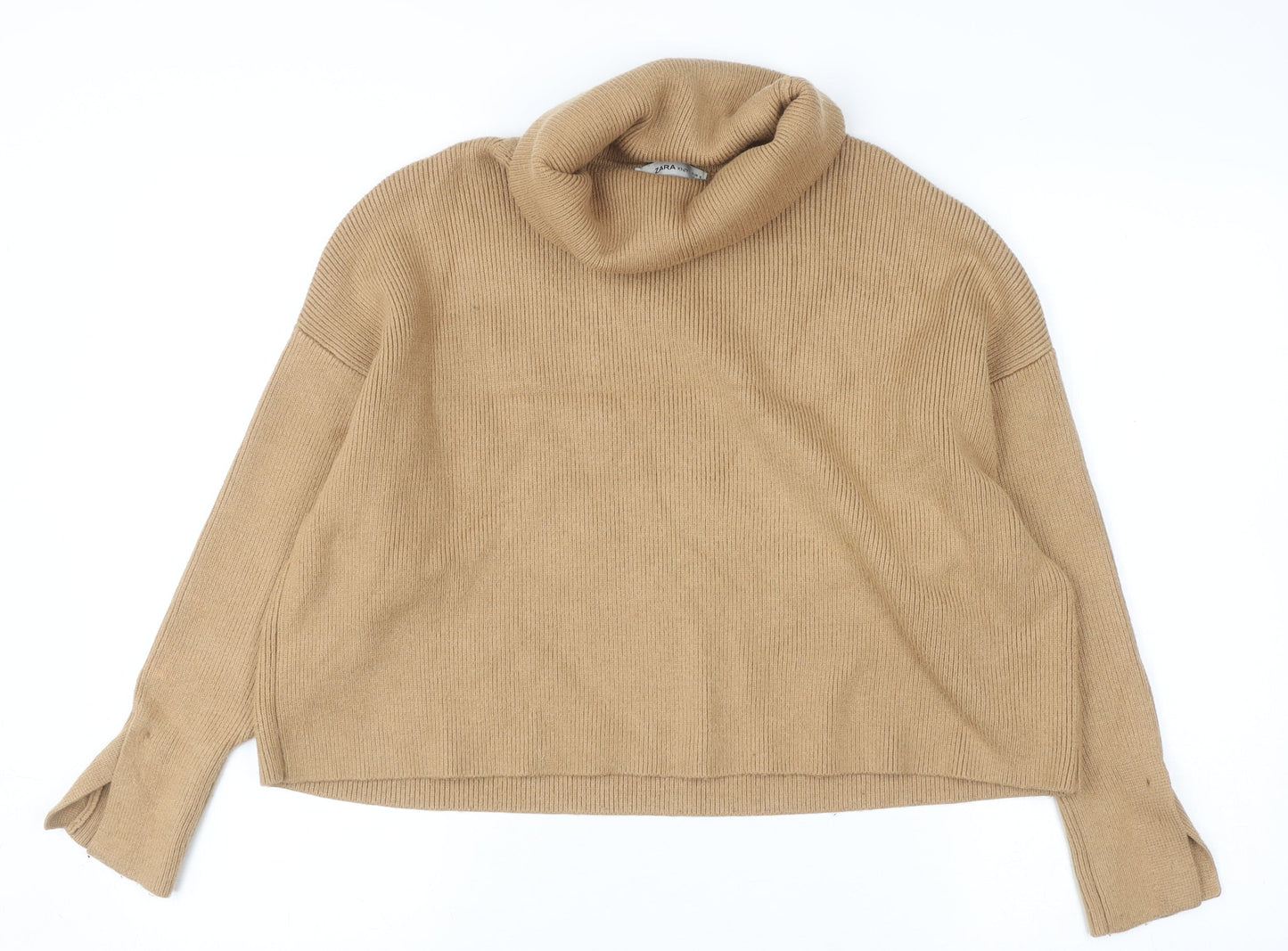 Womens UK Size 10 Zara Beige Pullover Jumper