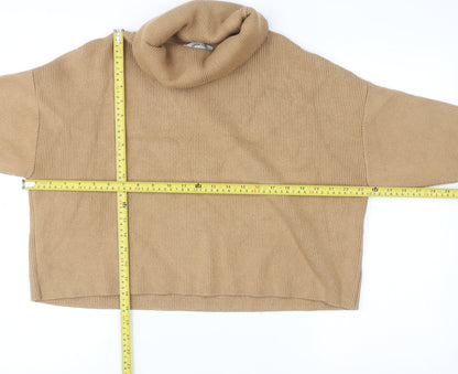 Womens UK Size 10 Zara Beige Pullover Jumper