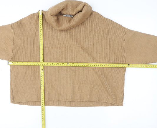 Womens UK Size 10 Zara Beige Pullover Jumper