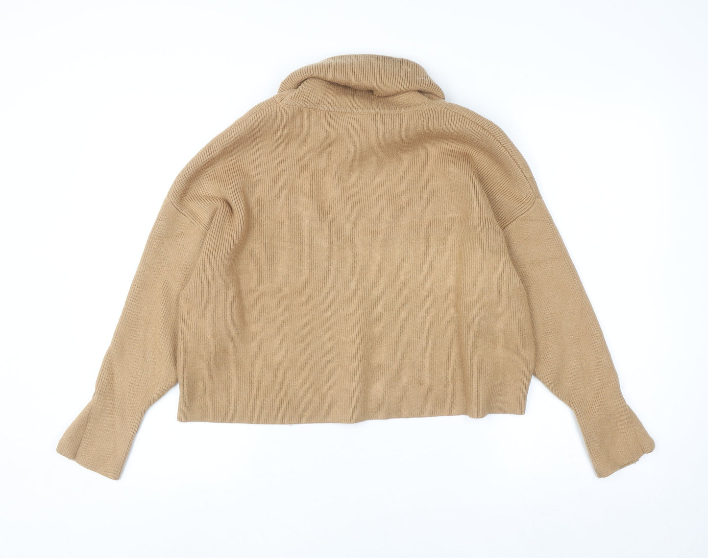 Womens UK Size 10 Zara Beige Pullover Jumper