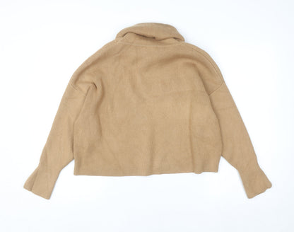 Womens UK Size 10 Zara Beige Pullover Jumper