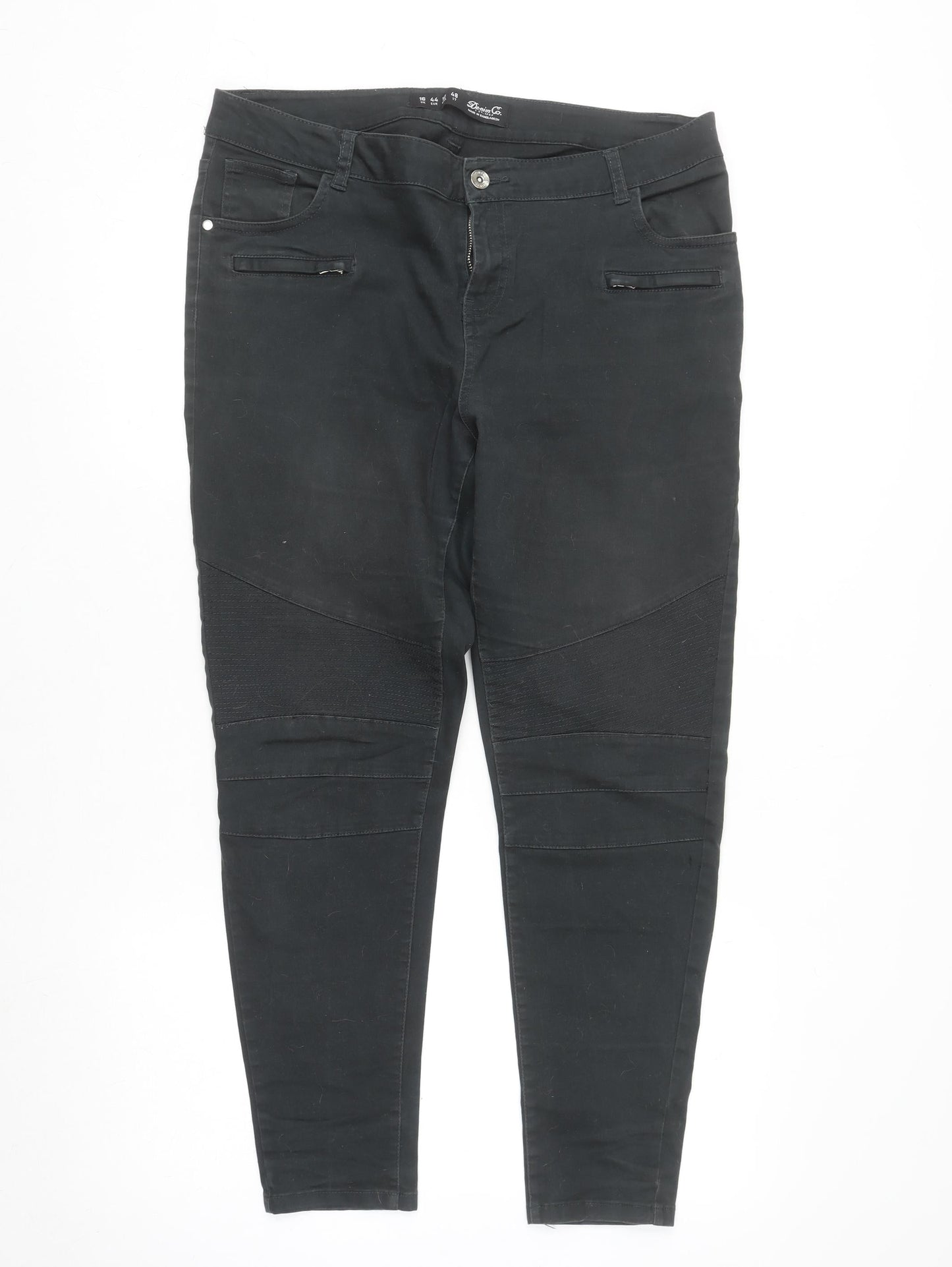 Womens UK Size 16 Denim Co Slim Fit Skinny Black Jeans