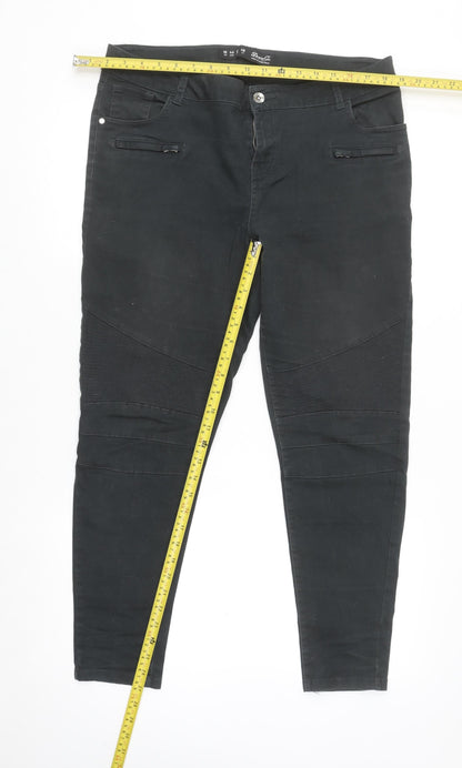 Womens UK Size 16 Denim Co Slim Fit Skinny Black Jeans