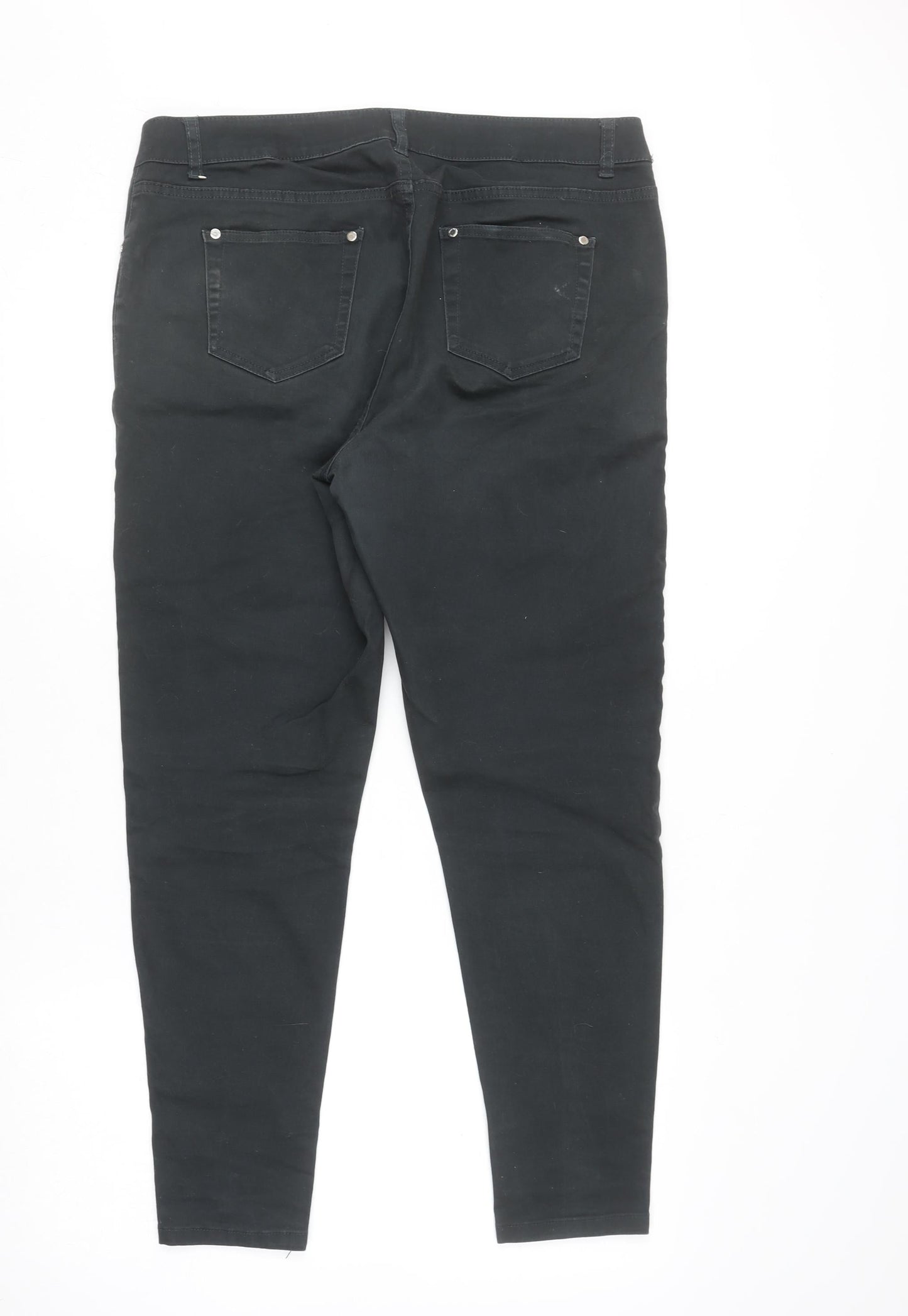 Womens UK Size 16 Denim Co Slim Fit Skinny Black Jeans