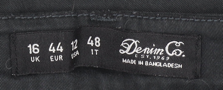 Womens UK Size 16 Denim Co Slim Fit Skinny Black Jeans