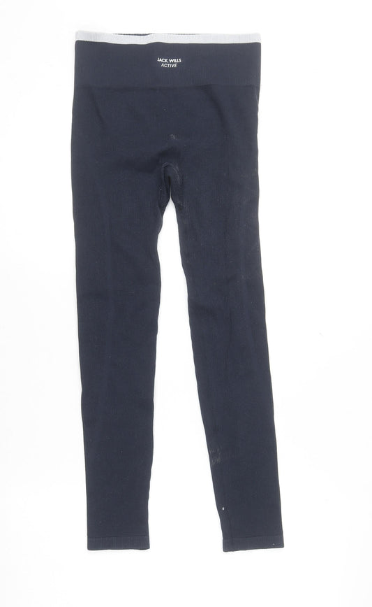 Womens UK Size M Jack Wills Slim Fit Leggings Black Leggings