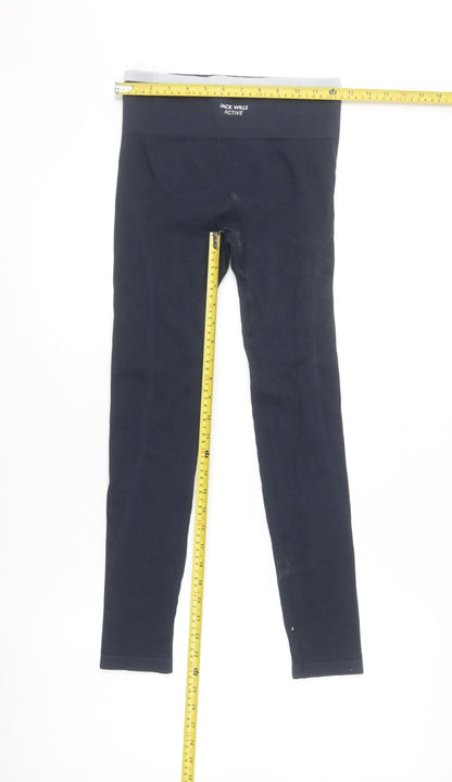 Womens UK Size M Jack Wills Slim Fit Leggings Black Leggings