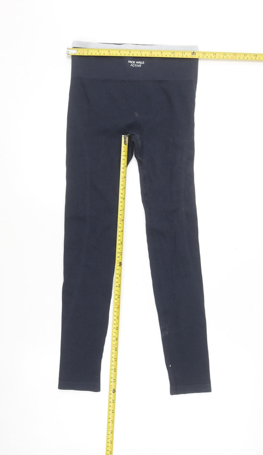 Womens UK Size M Jack Wills Slim Fit Leggings Black Leggings