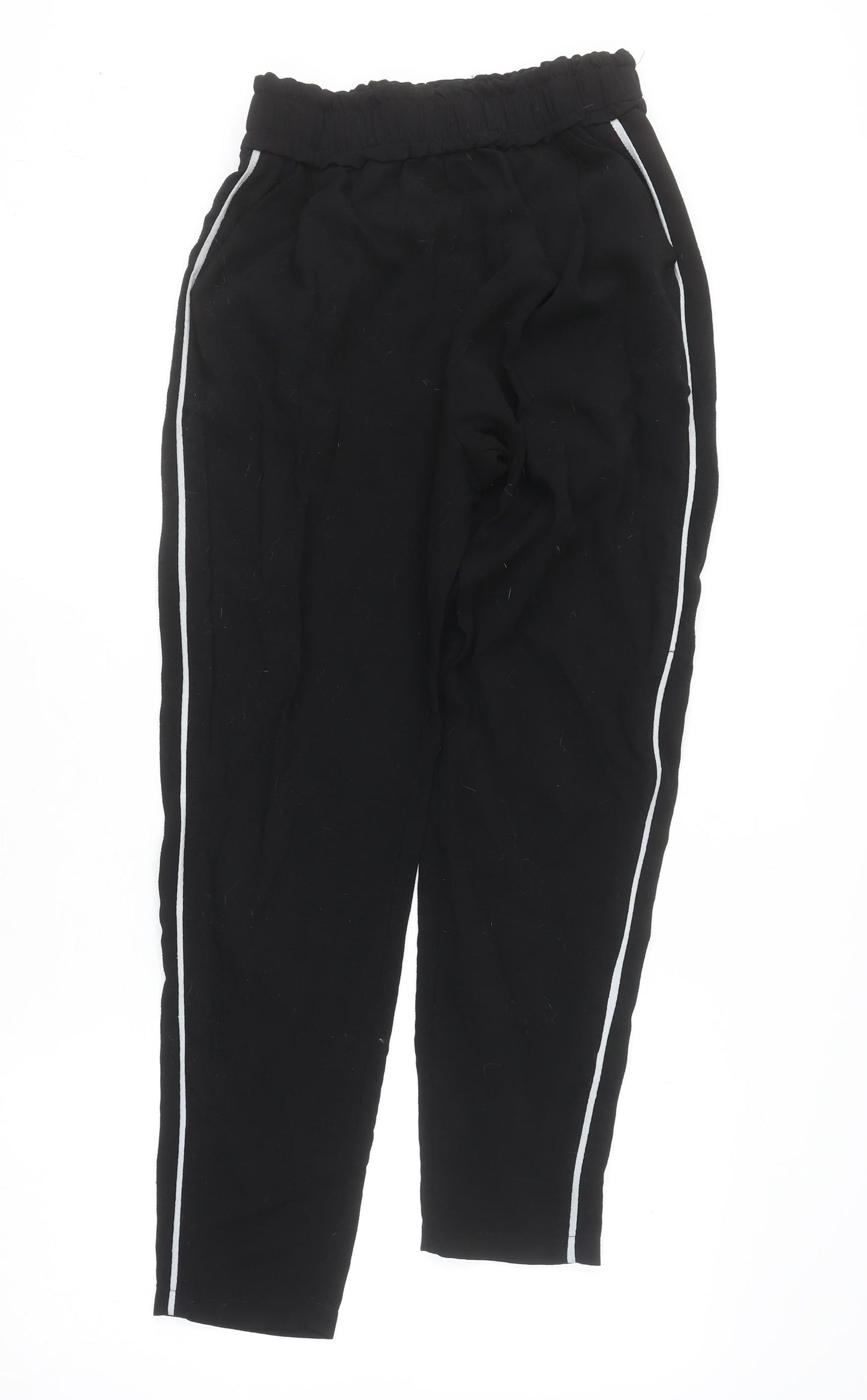 Womens UK Size S Style London Regular Fit Jogger Black Trousers